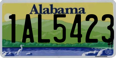 AL license plate 1AL5423