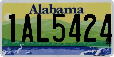 AL license plate 1AL5424
