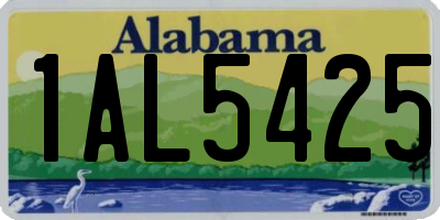 AL license plate 1AL5425