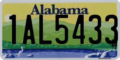 AL license plate 1AL5433