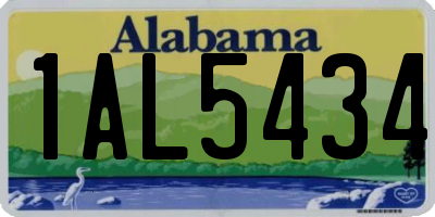 AL license plate 1AL5434