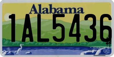 AL license plate 1AL5436