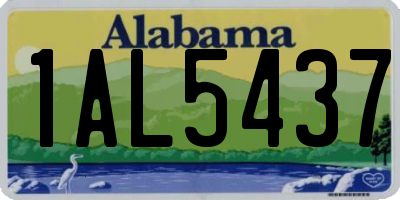 AL license plate 1AL5437