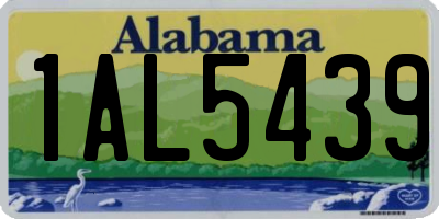AL license plate 1AL5439