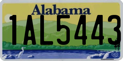 AL license plate 1AL5443