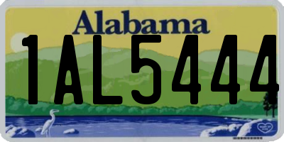 AL license plate 1AL5444