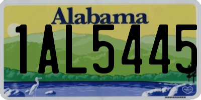 AL license plate 1AL5445