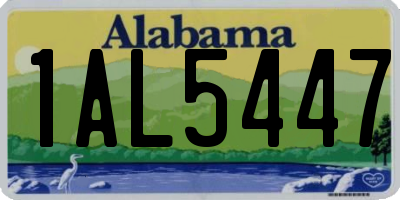 AL license plate 1AL5447