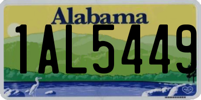 AL license plate 1AL5449