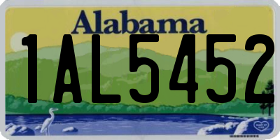 AL license plate 1AL5452