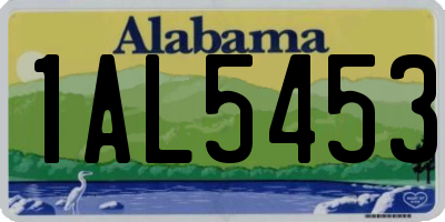 AL license plate 1AL5453