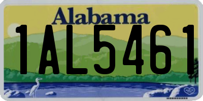 AL license plate 1AL5461