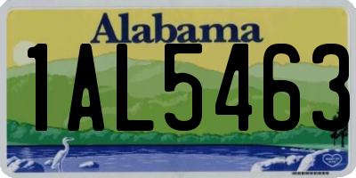 AL license plate 1AL5463