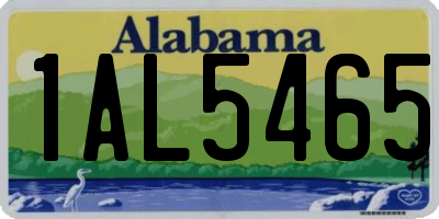 AL license plate 1AL5465