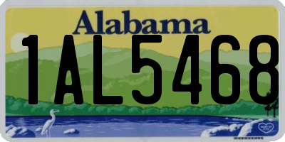AL license plate 1AL5468