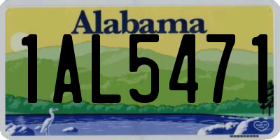 AL license plate 1AL5471