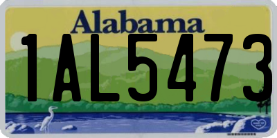 AL license plate 1AL5473