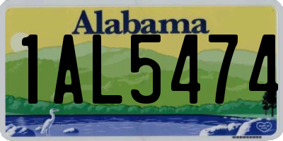 AL license plate 1AL5474