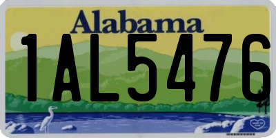 AL license plate 1AL5476