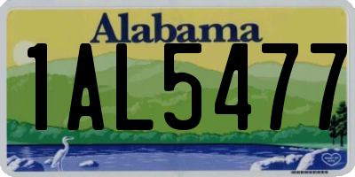 AL license plate 1AL5477