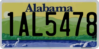 AL license plate 1AL5478