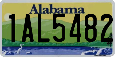 AL license plate 1AL5482