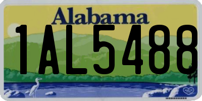 AL license plate 1AL5488