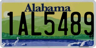 AL license plate 1AL5489
