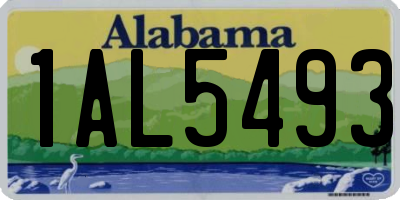 AL license plate 1AL5493