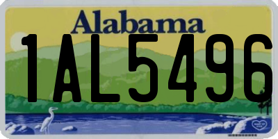 AL license plate 1AL5496