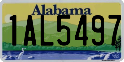 AL license plate 1AL5497