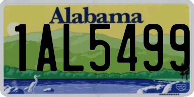 AL license plate 1AL5499