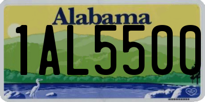 AL license plate 1AL5500