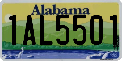 AL license plate 1AL5501