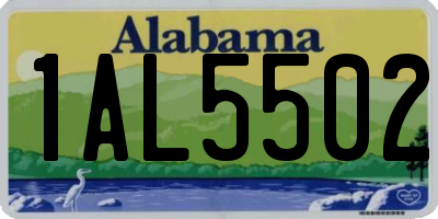 AL license plate 1AL5502
