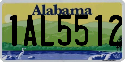 AL license plate 1AL5512