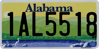 AL license plate 1AL5518