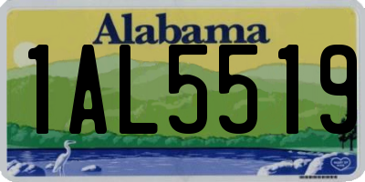 AL license plate 1AL5519
