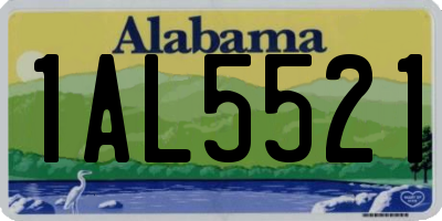 AL license plate 1AL5521