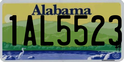 AL license plate 1AL5523