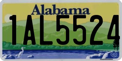 AL license plate 1AL5524