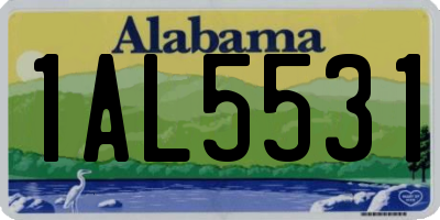 AL license plate 1AL5531
