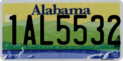 AL license plate 1AL5532