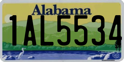 AL license plate 1AL5534