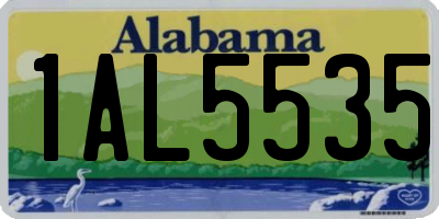 AL license plate 1AL5535