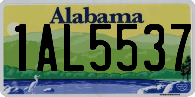 AL license plate 1AL5537