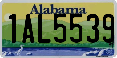 AL license plate 1AL5539