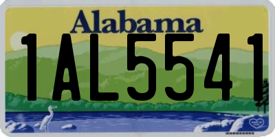 AL license plate 1AL5541