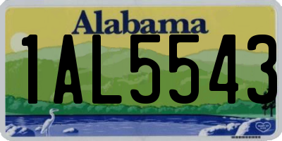 AL license plate 1AL5543