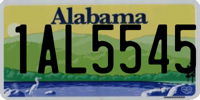 AL license plate 1AL5545